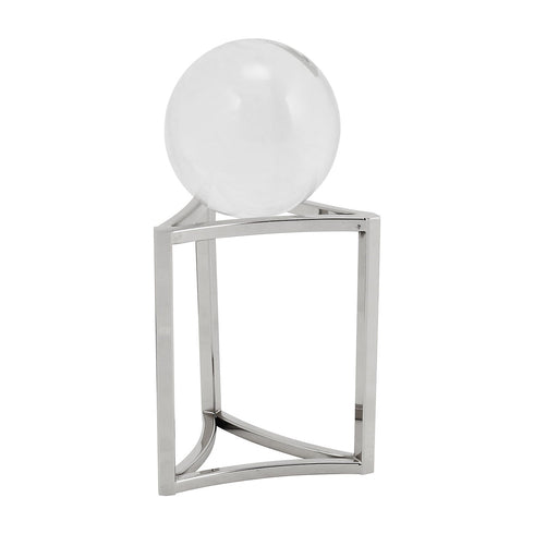 Silver Crystal Ball Stand